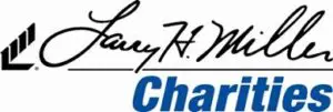 Logo of gary h. mills charities, featuring a stylized signature