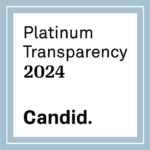 A blue square with the words " platinum transparency 2 0 2 4 " on it.